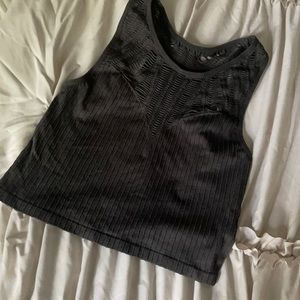 Dark grey cropped top